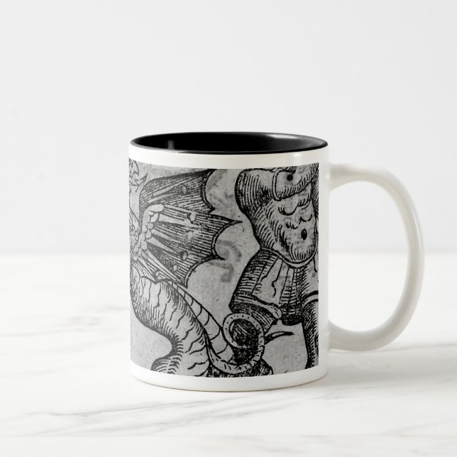 St George und der Drache Zweifarbige Tasse (Rechts)