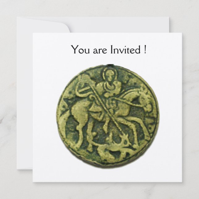 ST. GEORGE UND DRAGON MEDALLION, Champagner Einladung (Vorderseite)