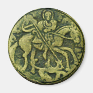 ST. GEORGE UND DRAGON MEDALLION MAGNET