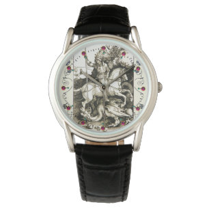 ST. GEORGE UND DRAGON , Schwarz-weiß Armbanduhr