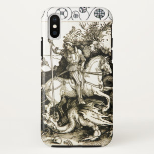 ST. GEORGE UND DRAGON , Schwarz-weiß Case-Mate iPhone Hülle