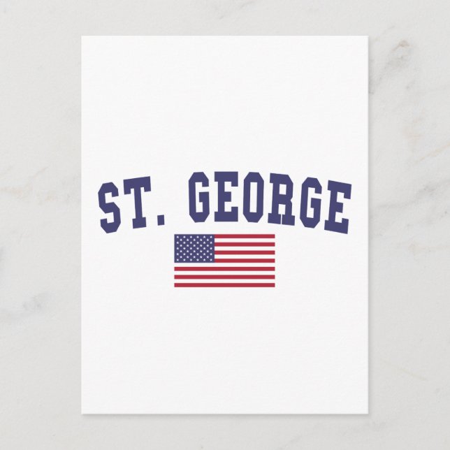 St. George US Flag Postkarte (Vorderseite)