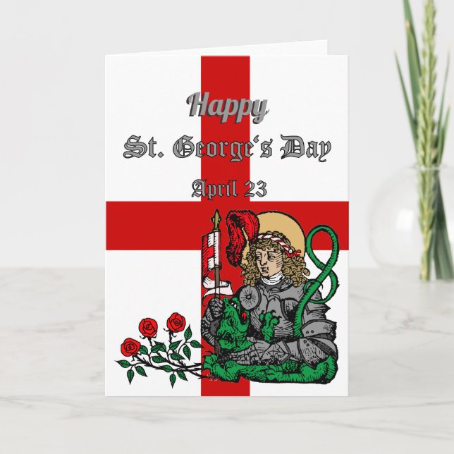 St. George's Day Grußkarte (Nürnberger Version) Karte (Vorderseite)
