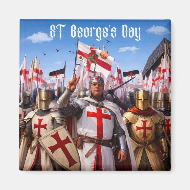St Georges Day Kühlschrankmagnet  (Vorne)