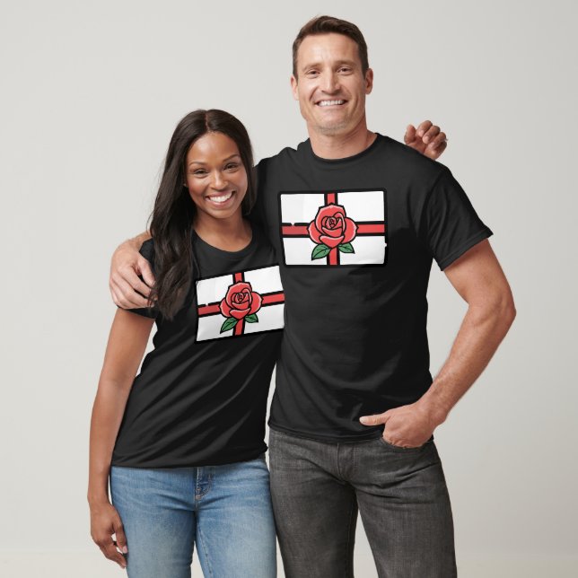 St. George's Day Rose Englisch Flag T-Shirt (Unisex)