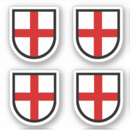 St. George's Shield - Vierfacher Kontakt Aufkleber