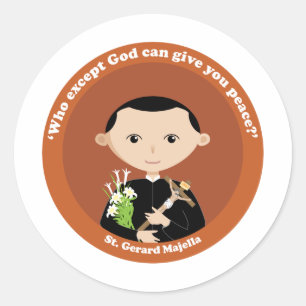 St. Gerard Majella Runder Aufkleber