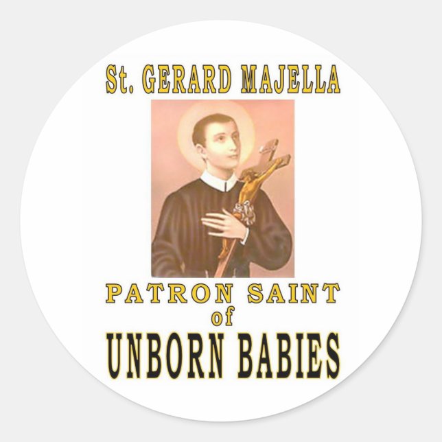 ST. GERARD MAJELLA RUNDER AUFKLEBER (Vorderseite)