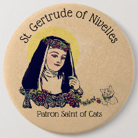 St. Gertrud von Nivelles Schutzpatron der Katzen