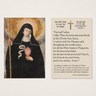 St. Gertrude, die Große Klägerin, Heilige Karte