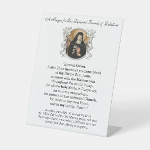 St. Gertrude Gebet für arme Seelen katholischer So Sockelschild