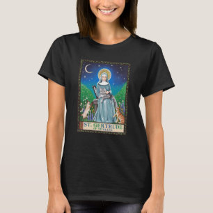 St Gertrude of Nivelles Patron St. Cats T-Shirt