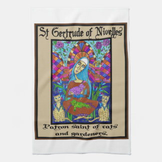 St. Gertrude von Nivelles Geschirrtuch