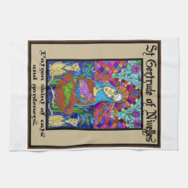 St. Gertrude von Nivelles Geschirrtuch