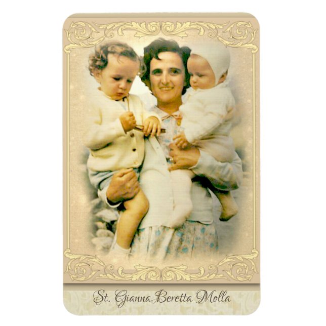 St. Gianna Beretta Molla Katholische Mutter Magnet (Vertikal)