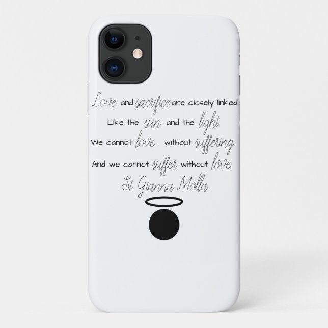 St. Gianna Molla Quote iPhone Case (Rückseite)
