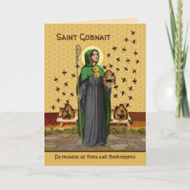 St. Gobnait von Ballyvourney (SAE 003) Gruß Karte