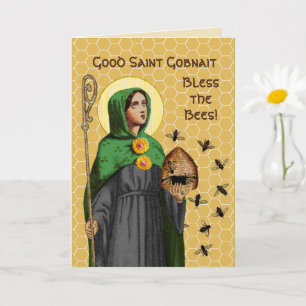 St. Gobnait von Ballyvourney (SAE 003) Grußkarte Karte