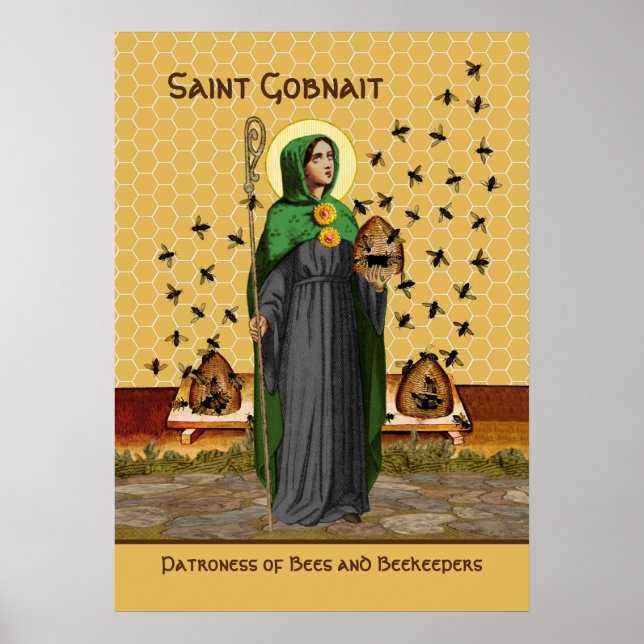 St. Gobnait von Ballyvourney (SAE 003) Poster (Vorne)