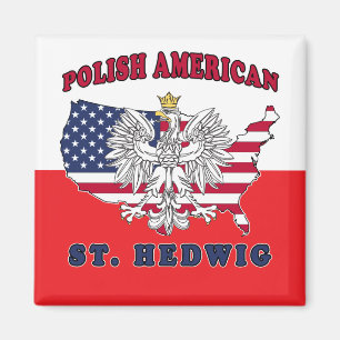 St. Hedwig Texas Polnischer Amerikaner Magnet