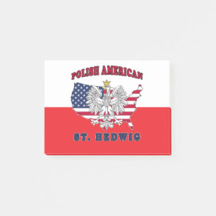 St. Hedwig Texas Polnischer Amerikaner Post-it Klebezettel