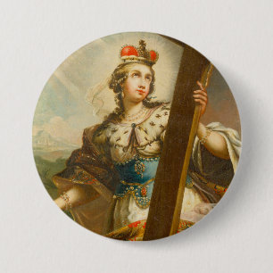 St. Helena von Konstantinopel mit Kreuz Button