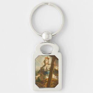 St. Helena von Konstantinopel mit Kreuz Schlüsselanhänger
