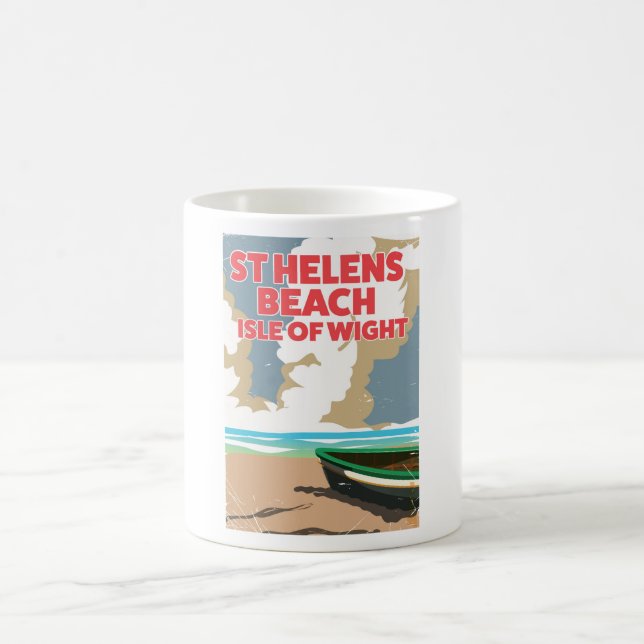St. Helens Beach Insel mit Wide Travel Poster Verwandlungstasse (Mittel)