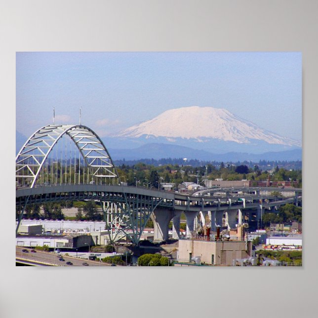 St Helens & Fremont Bridge Poster (Vorne)