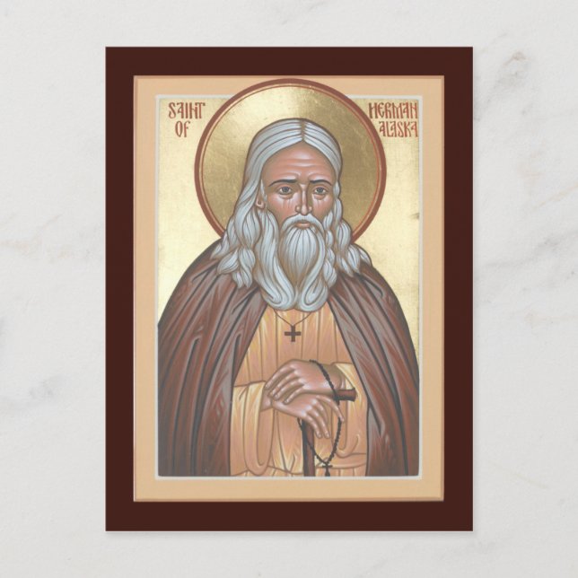 St. Herman of Alaska Gebetskarte Postkarte (Vorderseite)