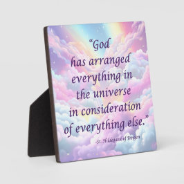 St Hildegard de Bingen Cote Plaque avec Easel