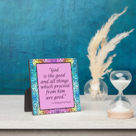 St Hildegard de Bingen Cote Plaque avec Easel