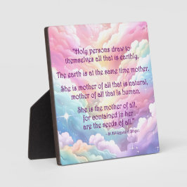 St Hildegard de Bingen Cote Plaque avec Easel