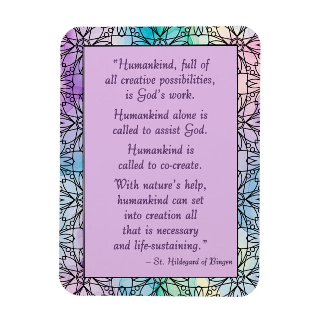 St. Hildegard de Bingen Quote Magnet (Vertical)