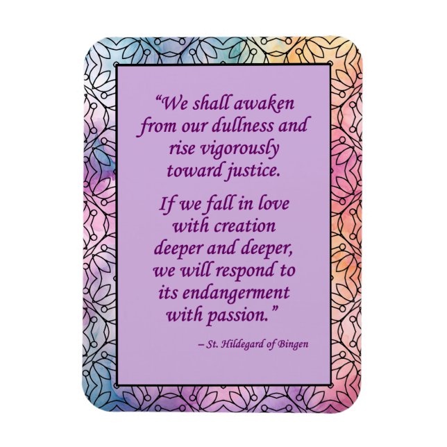 St. Hildegard de Bingen Quote Magnet (Vertical)