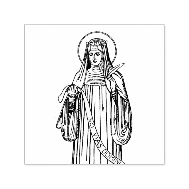 St. Hildegard of Bingen Doktor der Kirche Permastempel (Design)