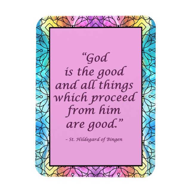 St. Hildegard of Bingen Quote Magnet (Vertikal)