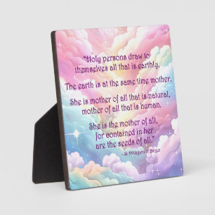 St Hildegard of Bingen Quote Plaque w/Easel Fotoplatte