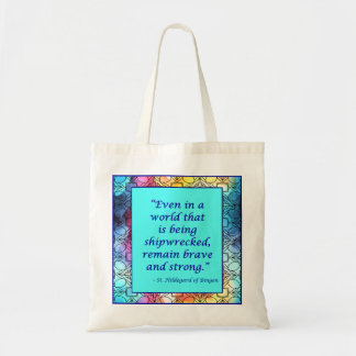 St Hildegard of Bingen Quote Tote Bag Tragetasche