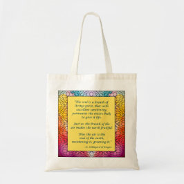 St. Hildegard of Bingen Quote Tote Bag Tragetasche