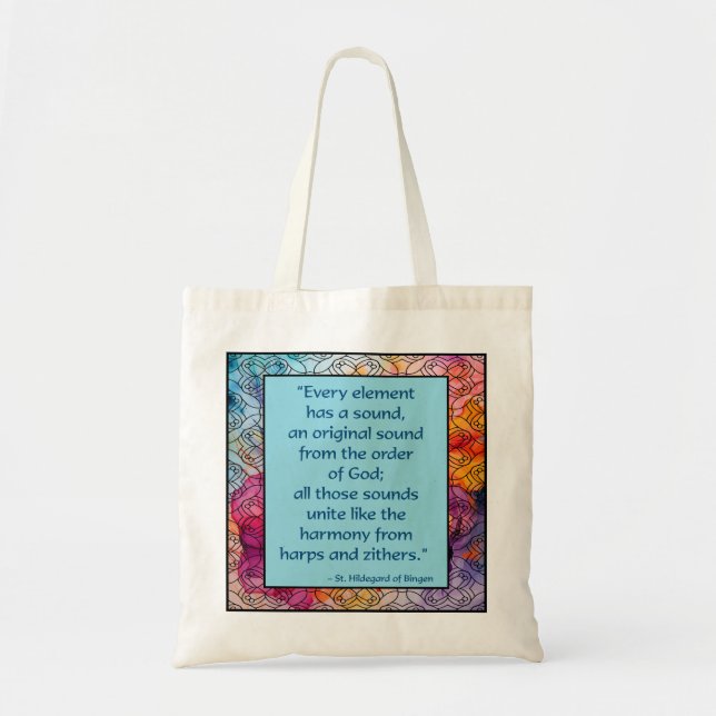 St. Hildegard of Bingen Quote Tote Bag Tragetasche (Vorne)