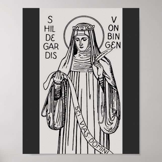 St. Hildegard von Bingen Benediktinerkatzen Poster (Vorne)