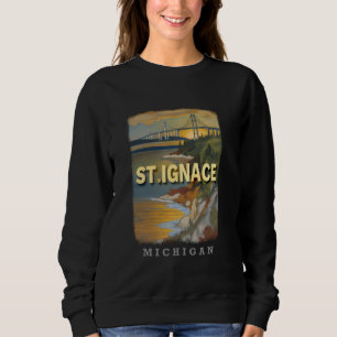 St.Ignace Michigan MI Majestic Natural Landscapes Sweatshirt