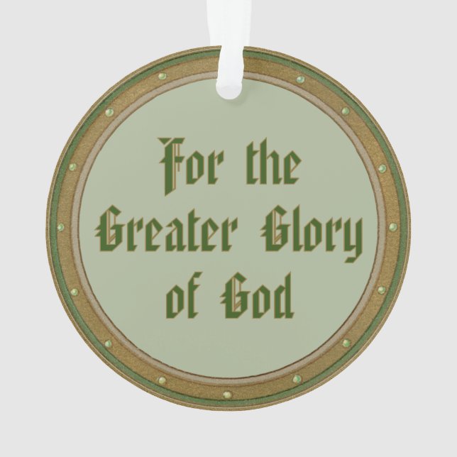 St. Ignatius Loyola (BK 050; Motto) Ornament (Rückseite)