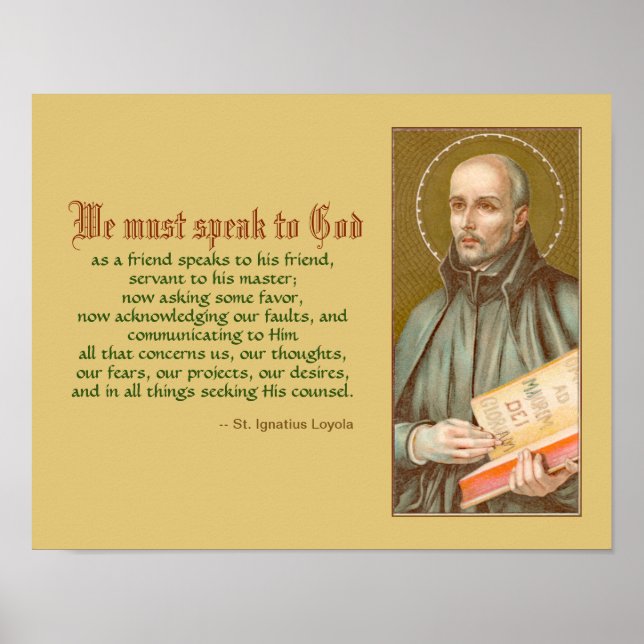 St. Ignatius Loyola (JM 27; Zitat) Poster (Vorne)