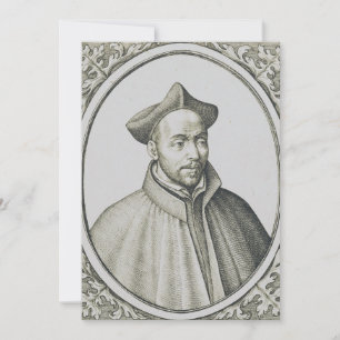 St. Ignatius von Loyola Kupferstich Antike Kunst Einladung