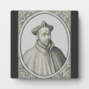 St. Ignatius von Loyola Kupferstich Antike Kunst Fotoplatte