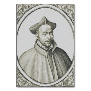 St. Ignatius von Loyola Kupferstich Antike Kunst Tischnummer