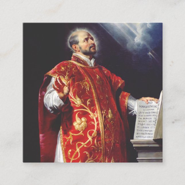 St. Ignatius von Loyola Quadratische Visitenkarte (Vorderseite)