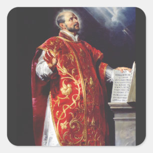 St. Ignatius von Loyola Quadratischer Aufkleber